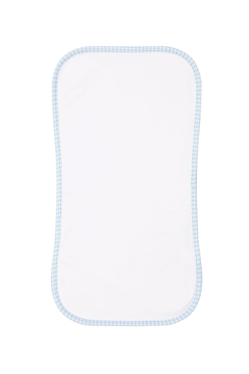 Blue Gingham Burp Cloth