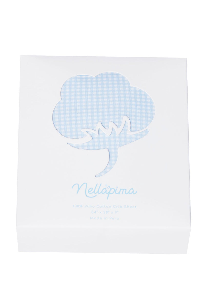 Blue Gingham Crib Sheets