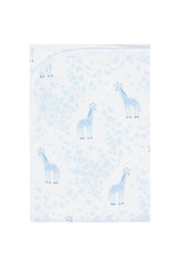 Blue Giraffe Print Blanket