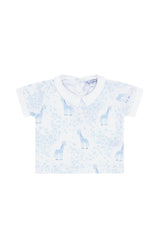 Blue Giraffe Print Diaper Cover Set