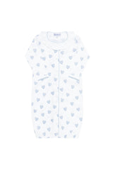 Blue Heart Print Converter Gown