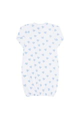 Blue Heart Print Gown