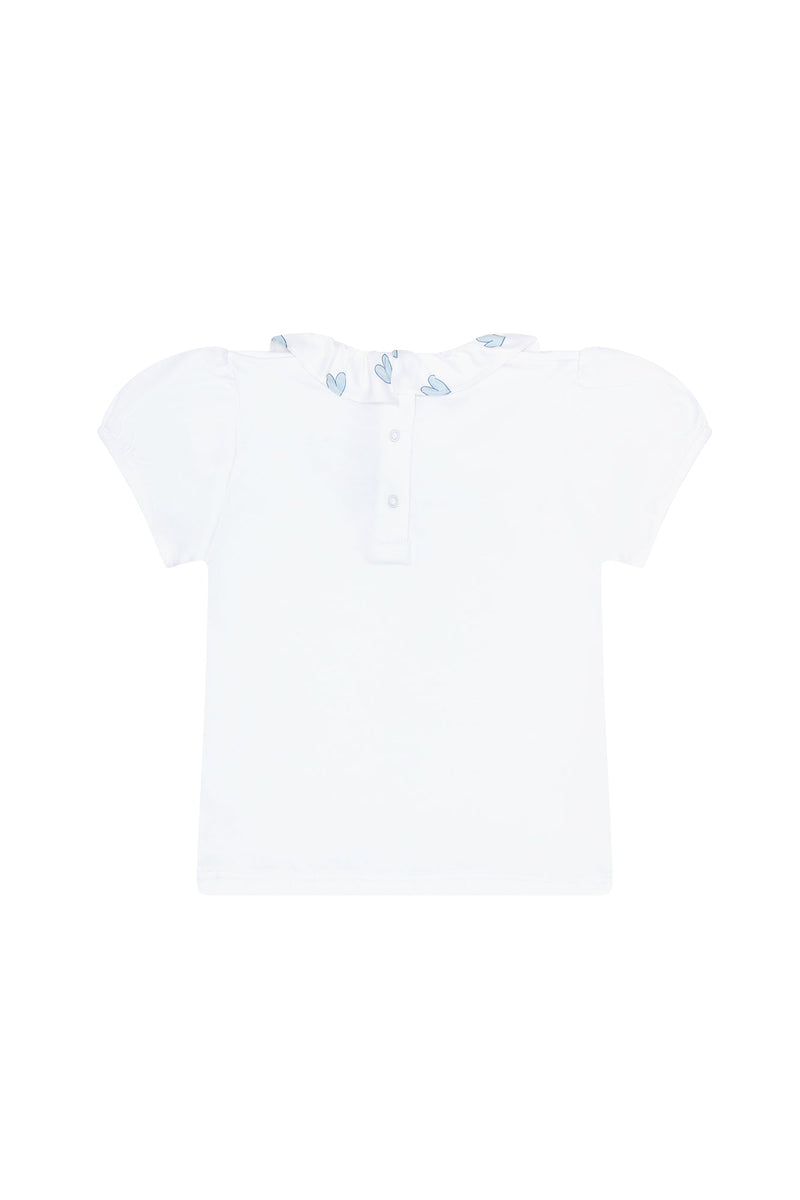 Blue Heart Print Tee