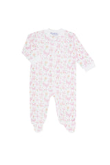 Butterflies Print Zipper Footie