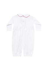 Christmas Smocked Long Sleeve Romper