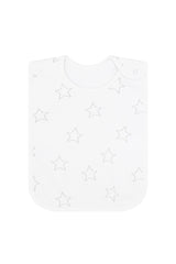 Grey Stars Print Feeding Bib