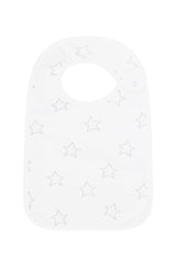 Grey Stars Print Feeding Bib