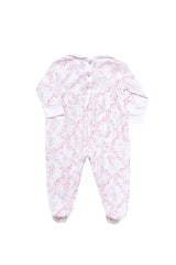 Pink Bears Trellace Smocked Footie