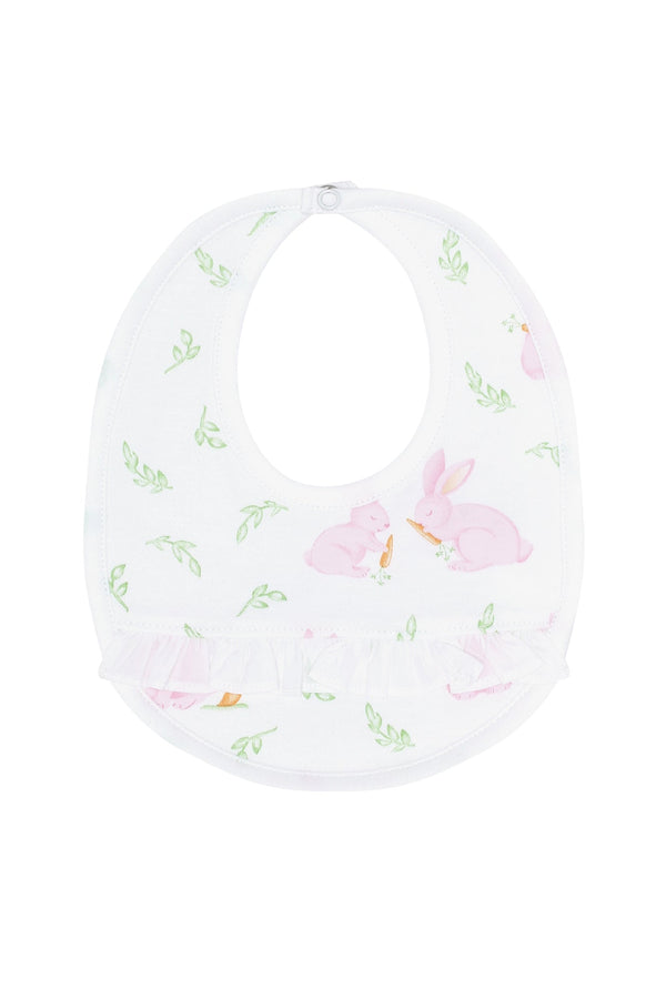 Pink Bunny Print Bib