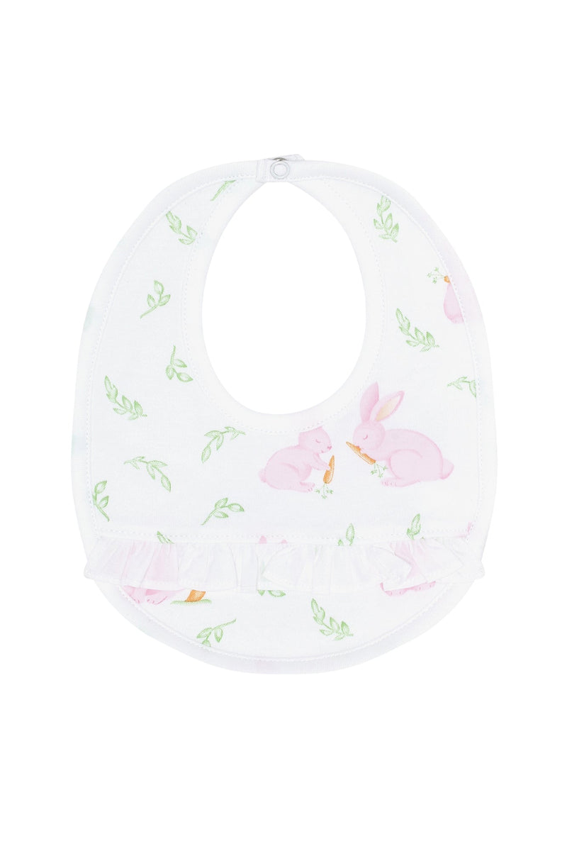Pink Bunny Print Bib