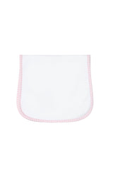 Pink Gingham Burp Cloth