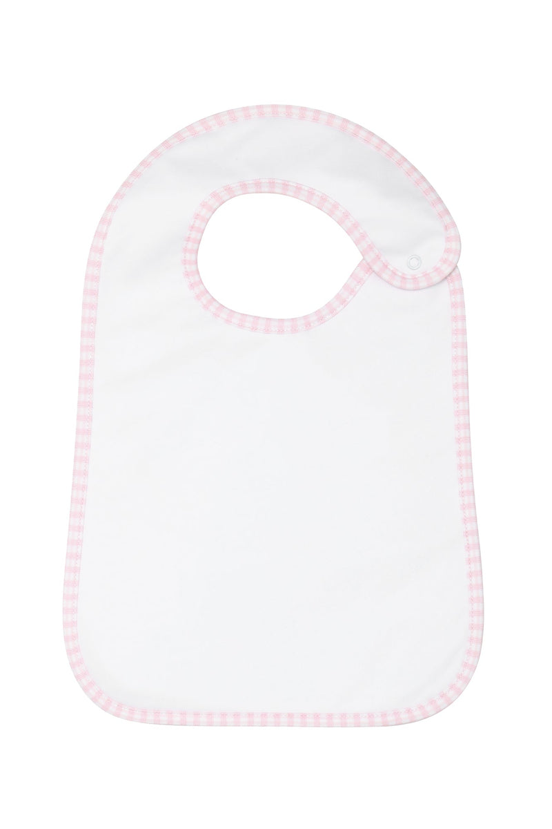 Pink Gingham Feeding Bib