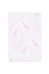 Pink Giraffe Print Blanket
