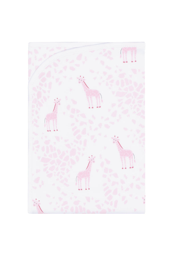 Pink Giraffe Print Blanket