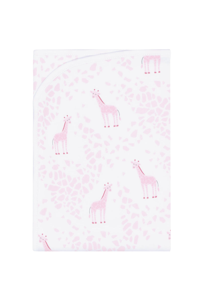Pink Giraffe Print Blanket