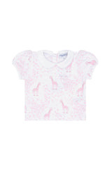 Pink Giraffe Print Diaper Cover Set