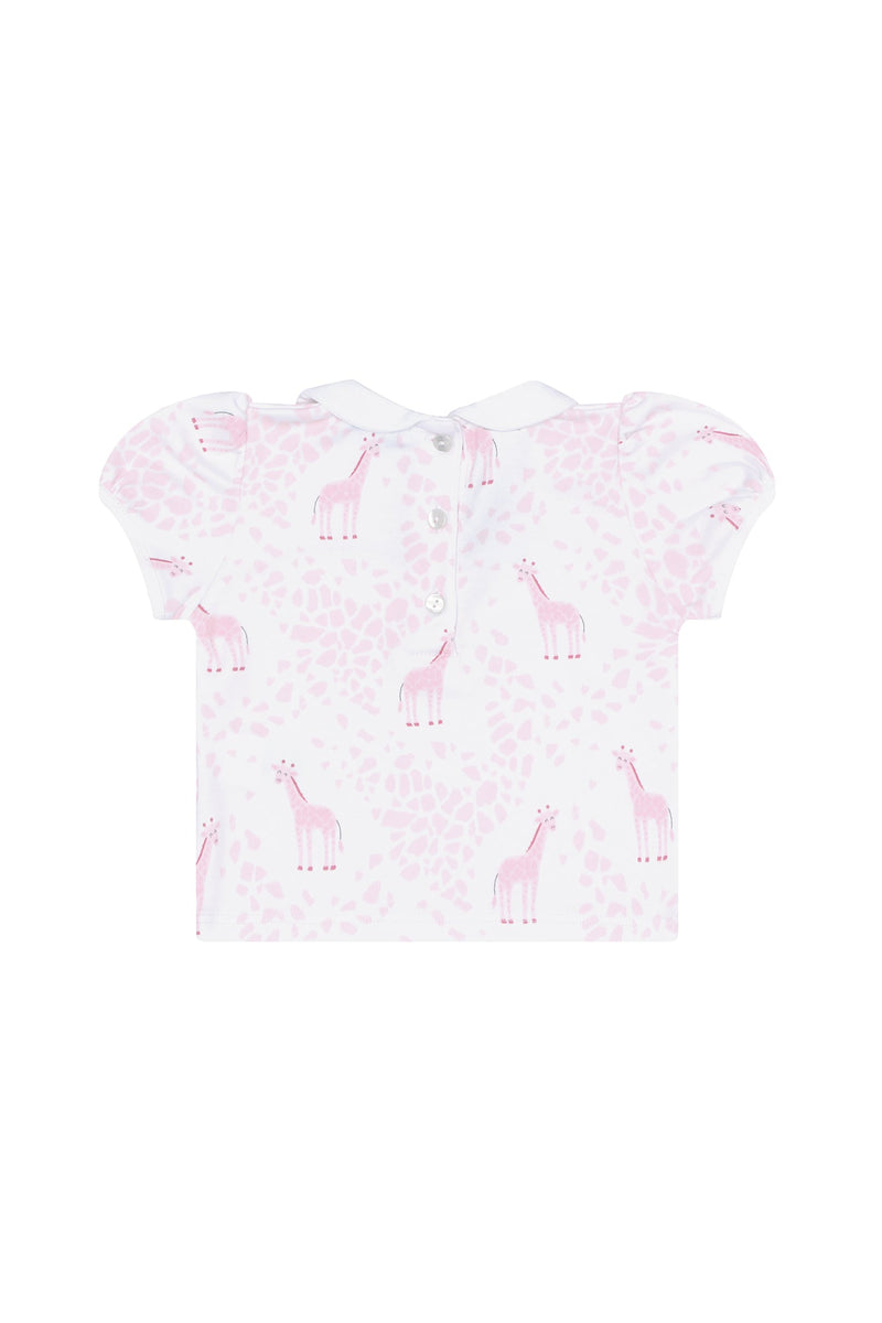 Pink Giraffe Print Diaper Cover Set