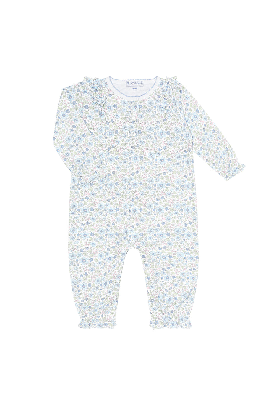 Blue Meadow Romper LS