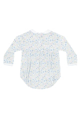 Blue Meadow Smocked Bubble LS