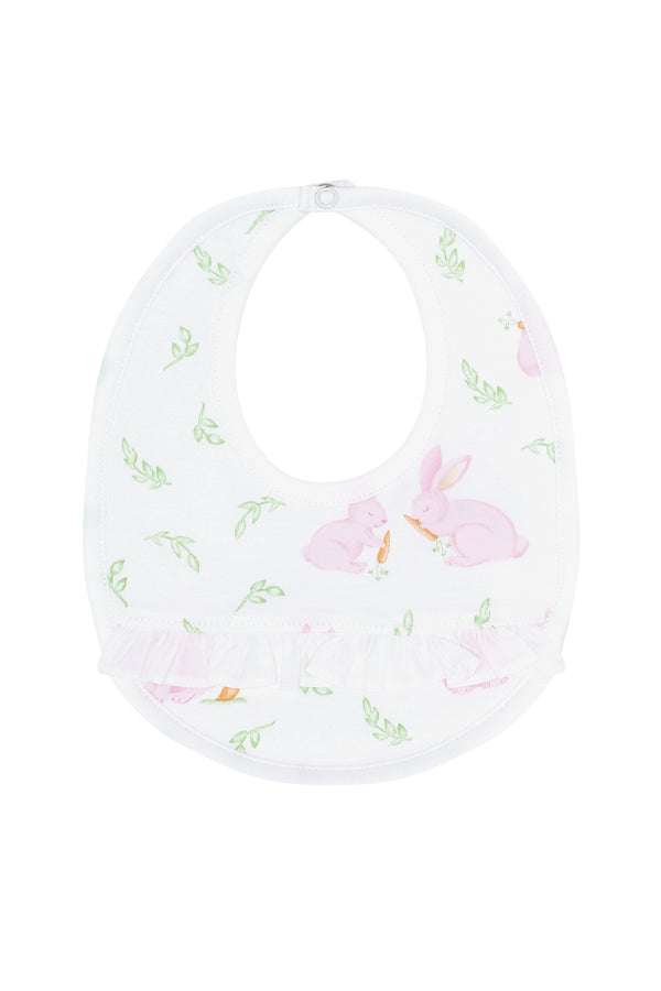 Pink Bunny Print Bib