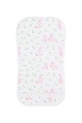 Pink Bunny Print Burp Cloth