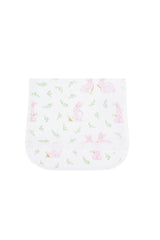 Pink Bunny Print Burp Cloth