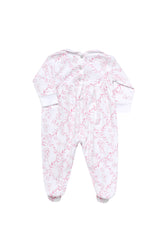 Pink Bears Trellace Smocked Footie