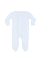 Blue Classic Stripes Zipper Footie