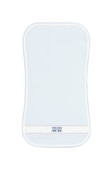 Blue Herringbone Embroidered Burp Cloth