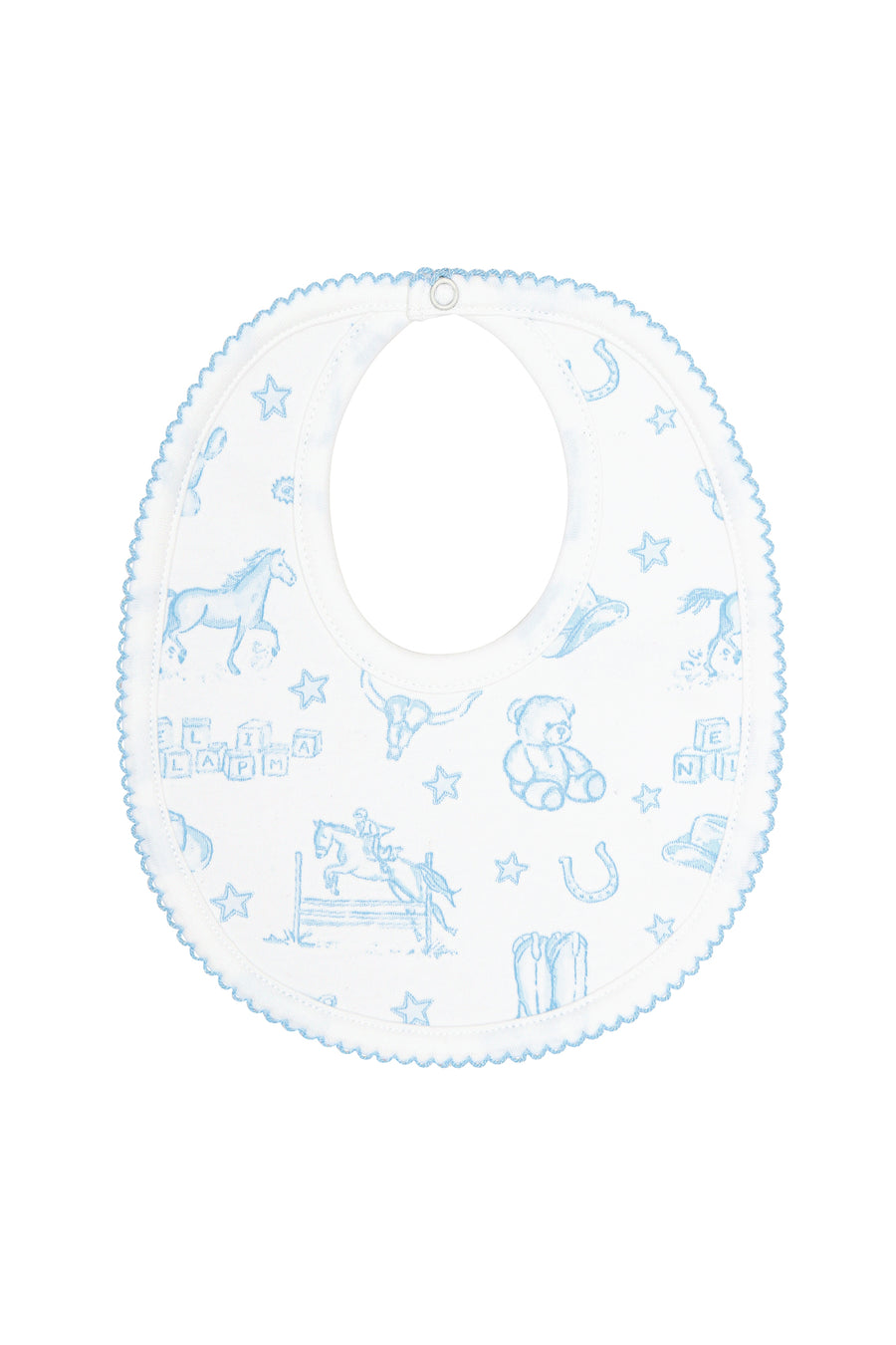 Blue Lone Star Toile Bib