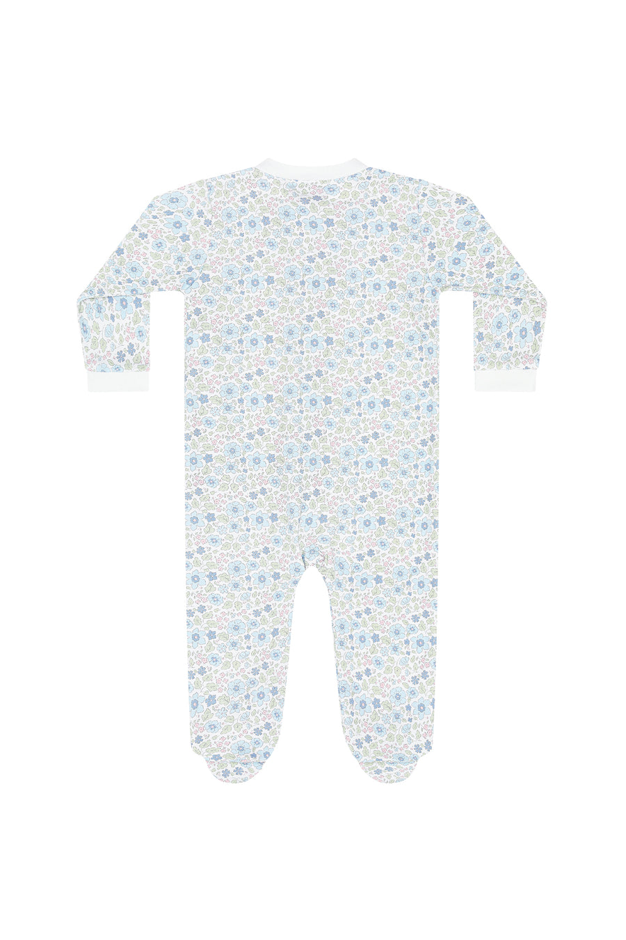 Blue Meadow Zipper Footie