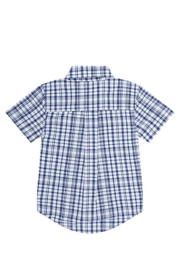 Blue Plaid Pima Cotton Shirt