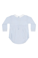 Blue Pumpkin Patch Embroidered Bubble LS