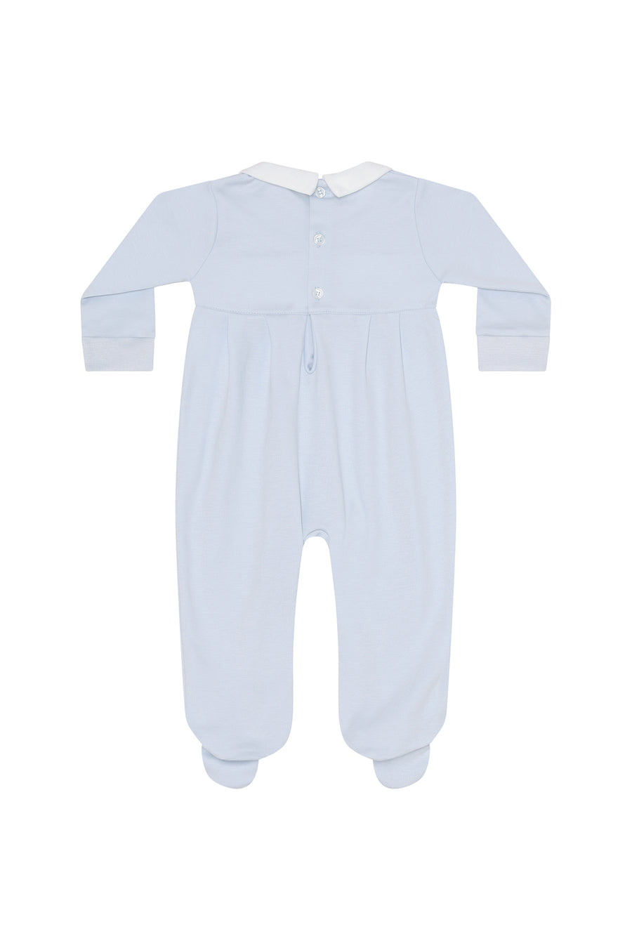 Blue Pumpkin Patch Embroidered Footie
