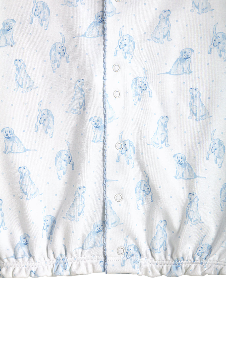 Blue Puppy Love Print Converter Gown