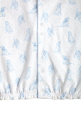 Blue Puppy Love Print Converter Gown