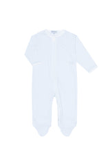 Blue Classic Stripes Zipper Footie
