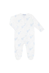 Blue Elephant Zipper Footie