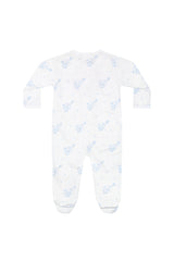 Blue Elephant Zipper Footie