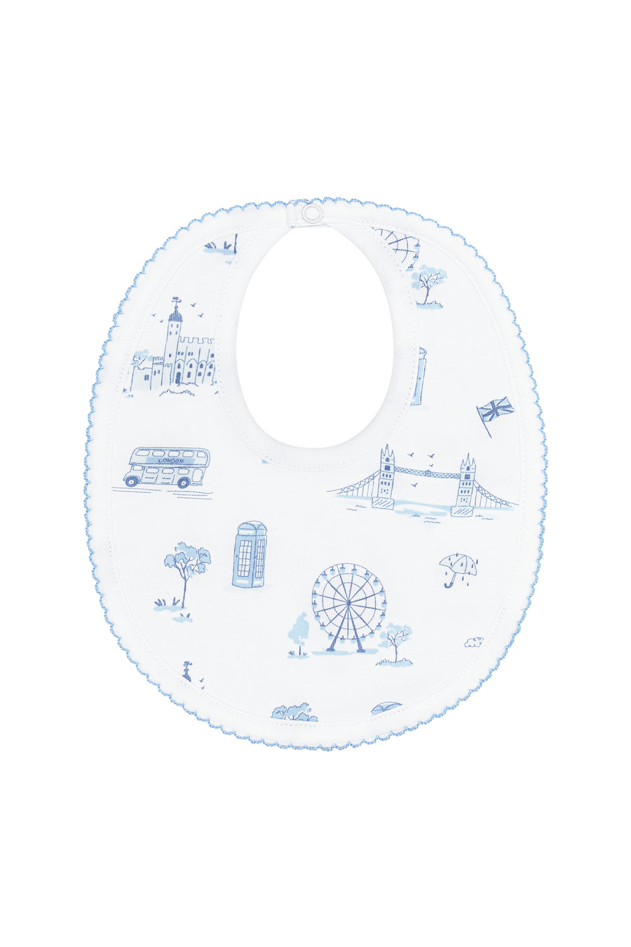 Blue London Toile Bib