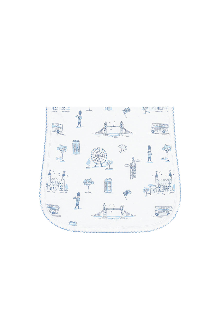 Blue London Toile Burp Cloth
