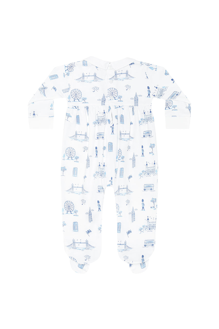 Blue Rocking Horse Smocked Footie