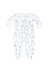 Blue Rocking Horse Smocked Footie