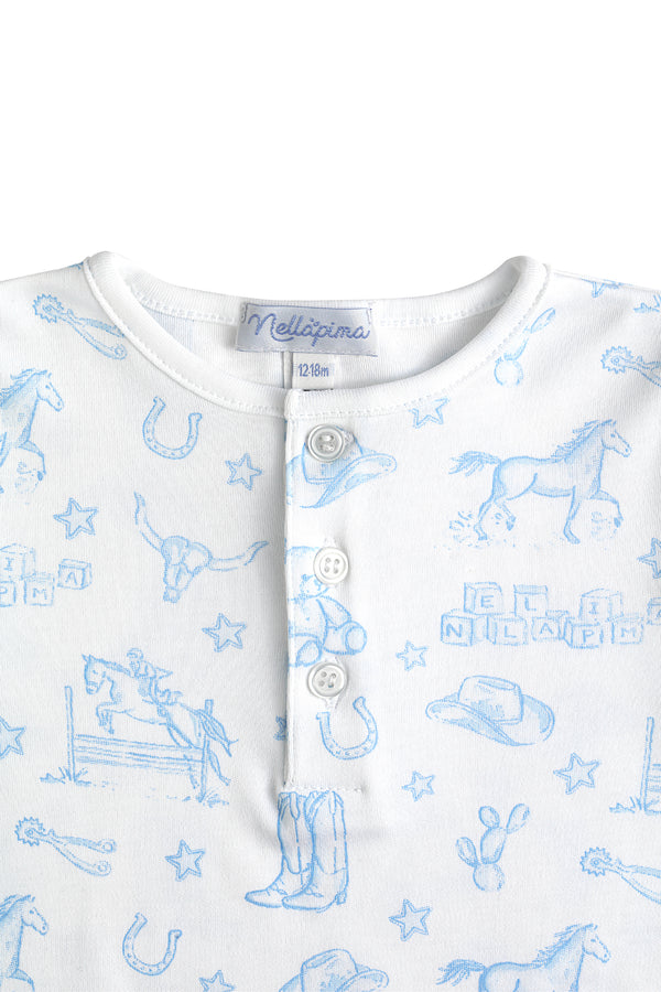 Blue Lone Star Toile Pajamas