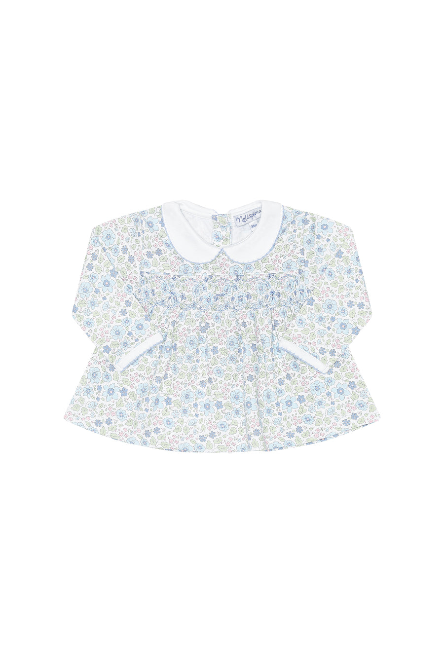 Blue Meadow Smocked Dress LS Set