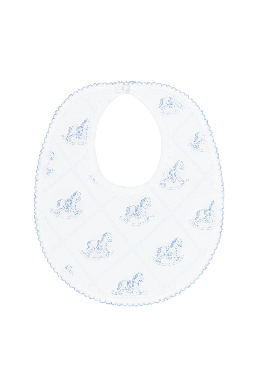 Blue Rocking Horse Bib