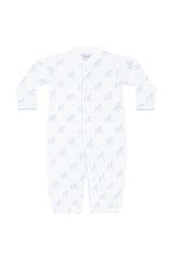 Blue Rocking Horse Romper LS