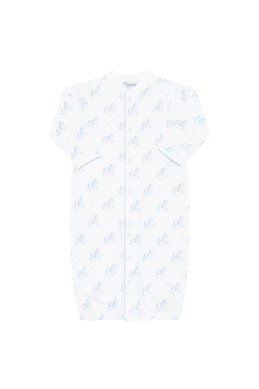 Blue Rocking Horse Romper LS