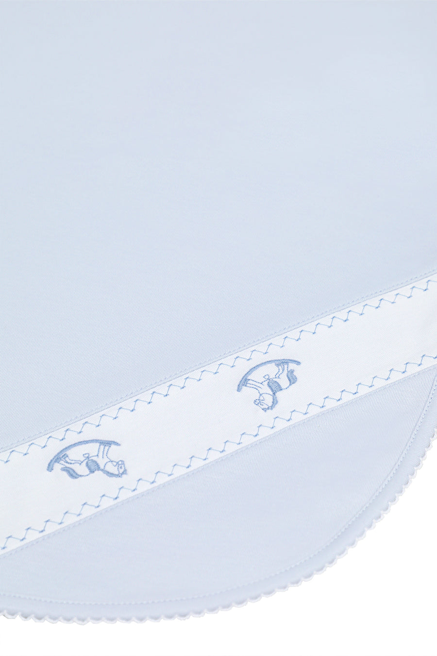 Blue Rocking Horse Embroidered Blanket