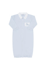 Blue Rocking Horse Embroidered Converter Gown